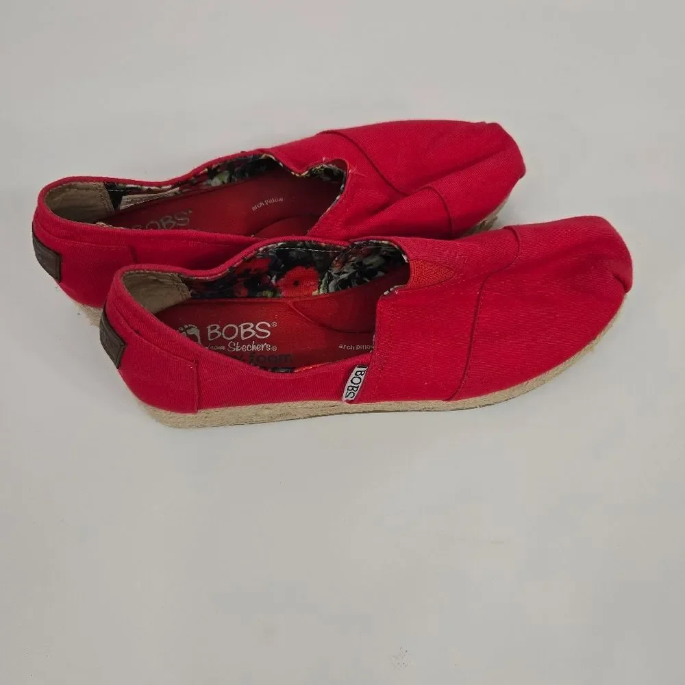 BOBS memory foam red wedges